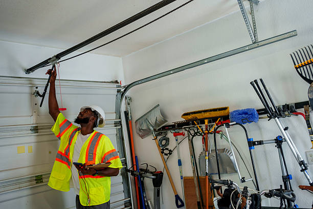 Professional Garage Door Panel Replacement technician working in Blackstone, VA